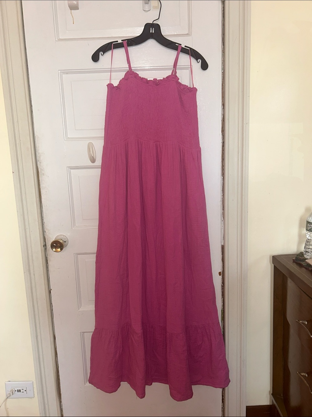 Raviya Pink Maxi Sundress with Spaghetti Straps